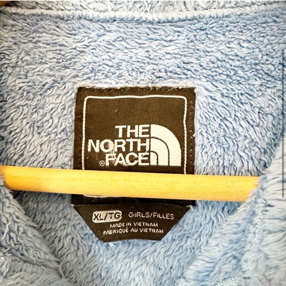 The North Face Denali Furry Fleece Girls Jacket Blue Grey XL - Picture 3 of 10